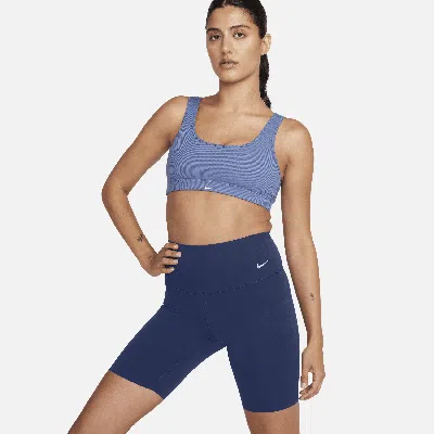 Nike Women's Zenvy Gentle-support High-waisted 8" Biker Shorts In Blue
