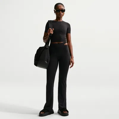 Nike Women's Zenvy High-waisted Flared Leggings In Black