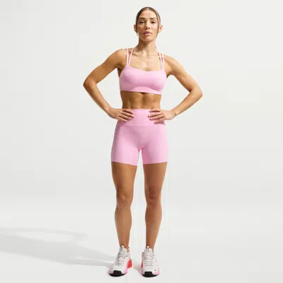 Nike Women's Zenvy High-waisted 5" Biker Shorts In Pink