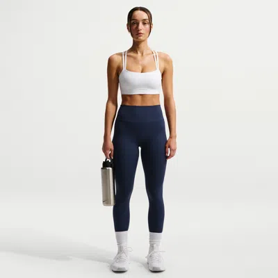 Nike Women's Zenvy High-waisted 7/8 Leggings With No Front Seam In Blue