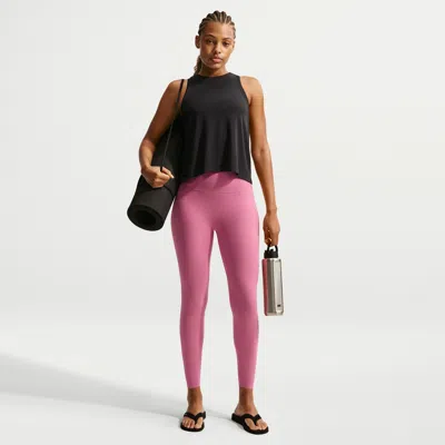 Nike Women's Zenvy High-waisted 7/8 Leggings With No Front Seam In Pink
