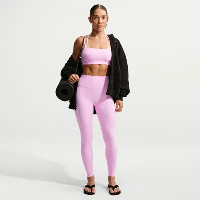 Nike Women's Zenvy High-waisted 7/8 Leggings With No Front Seam In Pink