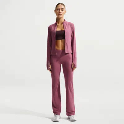 Nike Women's Zenvy High-waisted Flared Leggings With No Front Seam In Pink