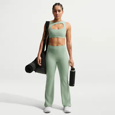 Nike Women's Zenvy High-waisted Flared Leggings With No Front Seam In Green