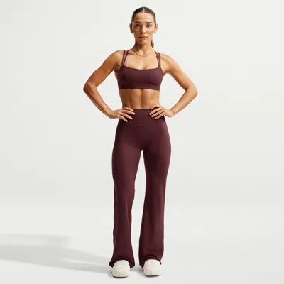 Nike Women's Zenvy High-waisted Flared Leggings With No Front Seam In Green
