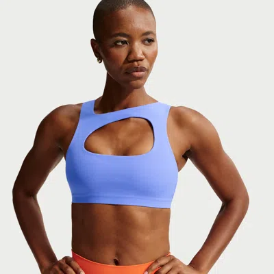 Nike Women's Zenvy Light-support Lightly Lined Sports Bra In Blue