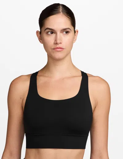 Nike Women's Zenvy Light-support Longline Sports Bra In Black