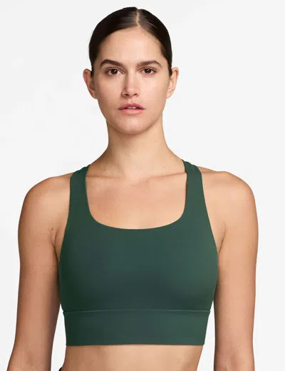 Nike Zenvy Ribbed Dri-fit Infinasoft Sports Bra In Green