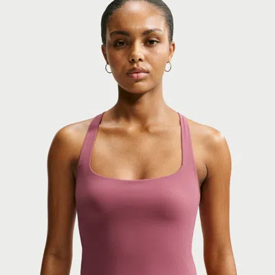 Nike Women's Zenvy Light-support Sports Bra Tank Top In Red