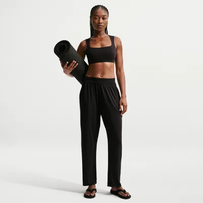 Nike Women's Zenvy Loose Mid-rise Pants In Black