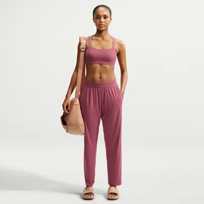 Nike Women's Zenvy Loose Mid-rise Pants In Pink