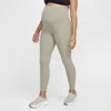 Nike Women's Zenvy (m) Gentle-support High-waisted 7/8 Leggings With Pockets (maternity) In Light Army