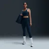 Nike Zenvy Gentle Support High Waist Rib Leggings In Blue