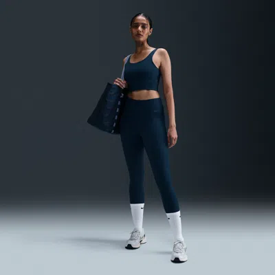 NIKE WOMEN'S ZENVY RIB GENTLE-SUPPORT HIGH-WAISTED 7/8 LEGGINGS,1015576974