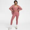 Nike Women's Zenvy Rib Gentle-support High-waisted 7/8 Leggings In Pink