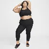 Nike Women's Zenvy Rib Gentle-support High-waisted 7/8 Leggings (plus Size) In Black