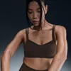 Nike Zenvy Strappy Light-support Padded Sports Bra In Brown