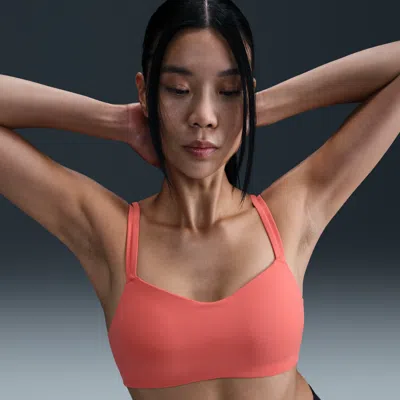 Nike Women's Zenvy Strappy Light-support Padded Sports Bra In Pink