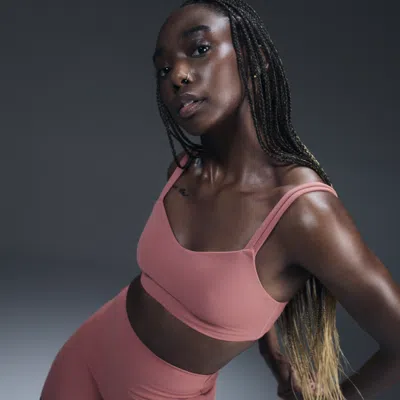Nike Women's Zenvy Strappy Light-support Padded Sports Bra In Pink