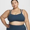 Nike Women's Zenvy Strappy Light-support Padded Sports Bra (plus Size) In Blue