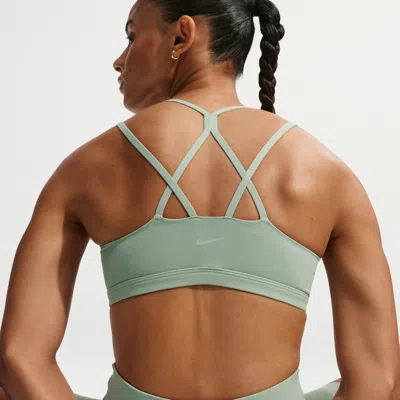 Nike Women's Zenvy Strappy Light-support Padded Sports Bra In Green