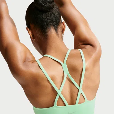 Nike Women's Zenvy Strappy Light-support Padded Sports Bra In Green