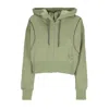 Nike Women's Zip Hoodie Sportswear Air Fleece Full-zip Hoodie Alligator/medium Olive/medium Olive In Alligator/medium Olive/medium Olive
