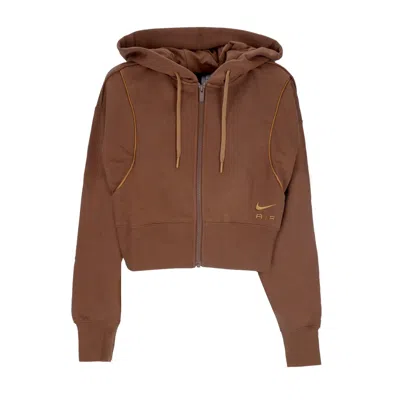 Nike Women's Zip Hoodie Sportswear Air Fleece Full-zip Hoodie Cacao Wow/ale Brown/ale Brown