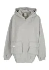 Nike Phoenix Fleece Hoodie In Dk Grey Heather/smoke Grey