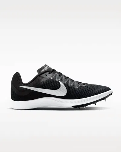 Nike Women's Zoom Rival Distance Running Shoes In Black/black/metallic Silver