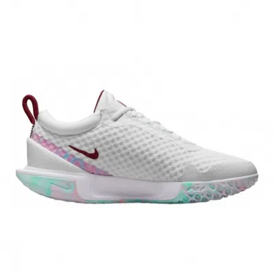 Nike Women's Zoomcourt Pro Hc Shoes In White/beetroot/multi