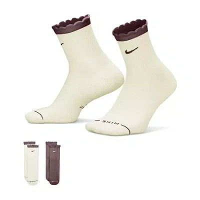 Nike Womens 2 Pair Crew Socks In Multi