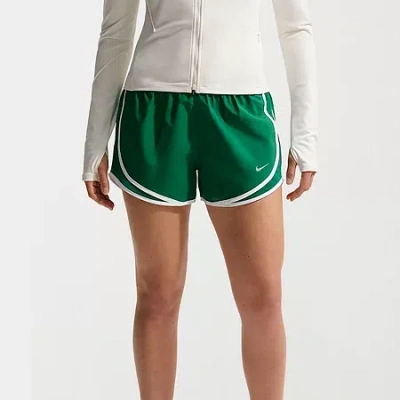 Nike Womens 3" Mid Rise Moisture Wicking Drawstring Waist Quick Dry Running Short In Green