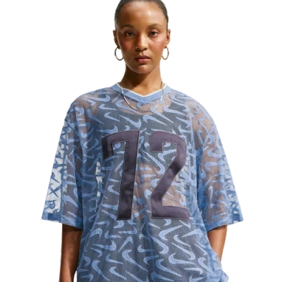 Nike Womens Chill Woven Lace Jersey In Blue