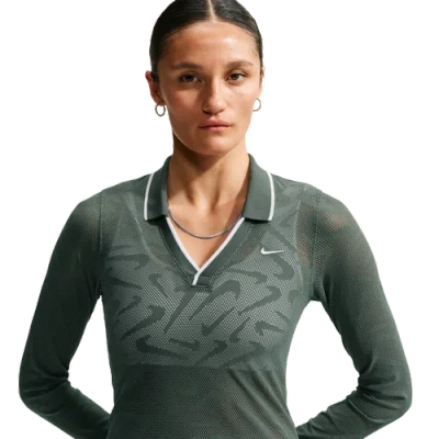 Nike Womens Chll Knit Ls Stitch Lace Top In Animal Print