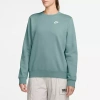 Nike Womens Crew Neck Long Sleeve Sweatshirt In Green