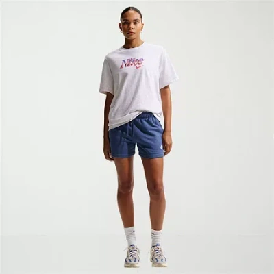 Nike Womens Crew Neck Short Sleeve Active T-shirt In Blue