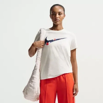 Nike Womens Crew Neck Short Sleeve Active T-shirt In Multi