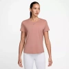 Nike Womens Crew Neck Short Sleeve Quick Dry Active T-shirt In Pink