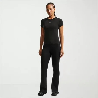 Nike Womens Crew Neck Short Sleeve T-shirt In Black