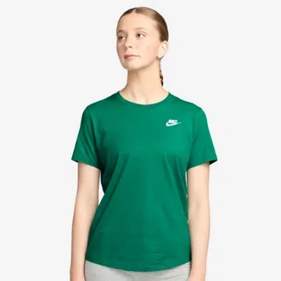 Nike Womens Crew Neck Short Sleeve T-shirt In Green