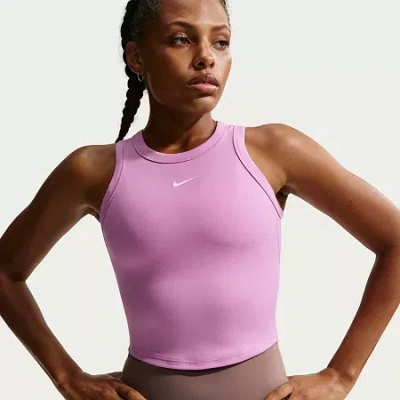 Nike Womens Crew Neck Sleeveless Active Tank Top In Purple