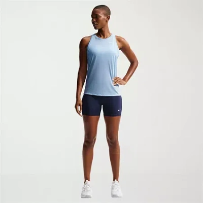 Nike Womens Crew Neck Sleeveless Tank Top In Blue