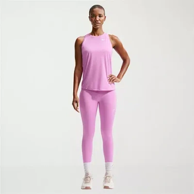 Nike Womens Crew Neck Sleeveless Tank Top In Purple