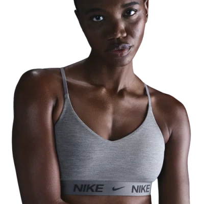 Nike Womens Dri-fit Indy Bra In Gray