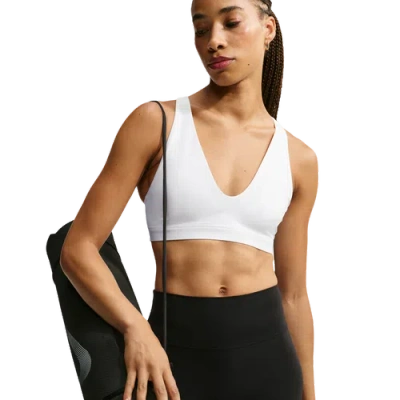 Nike Womens Dri-fit Indy Strappy Bra In White