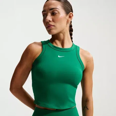 Nike Womens High Neck Sleeveless Active Tank Top In Green