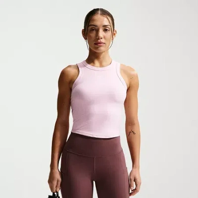 Nike Womens High Neck Sleeveless Active Tank Top In Pink
