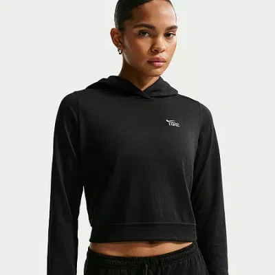 Nike Womens Long Sleeve Moisture Wicking Active Hoodie In Black