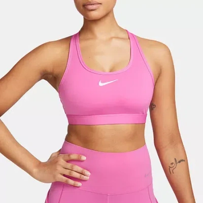 Nike Womens Medium Support Sports Bra Dx6821 In Pink